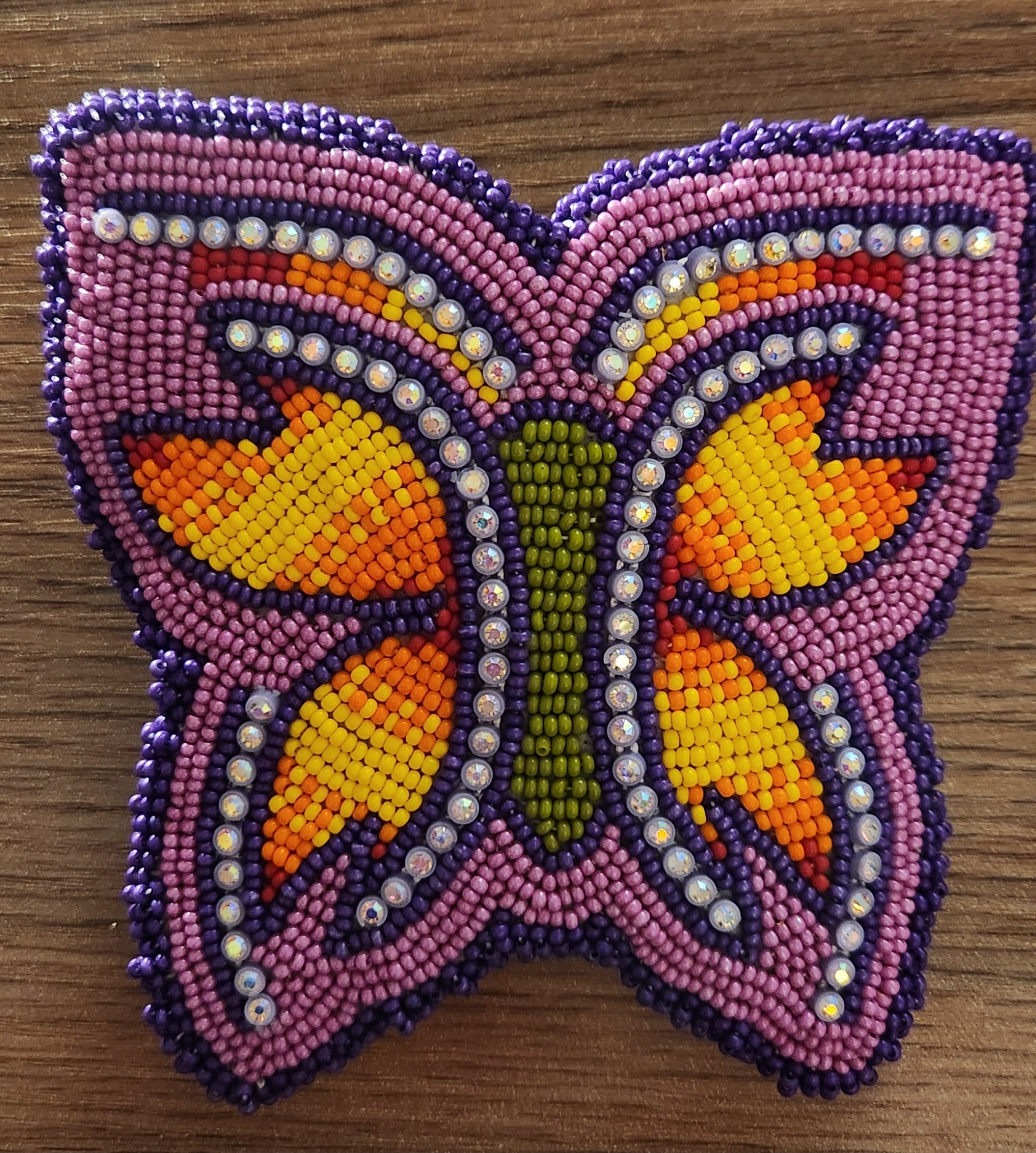 Indigenous Butterfly Beaded Hair Clip