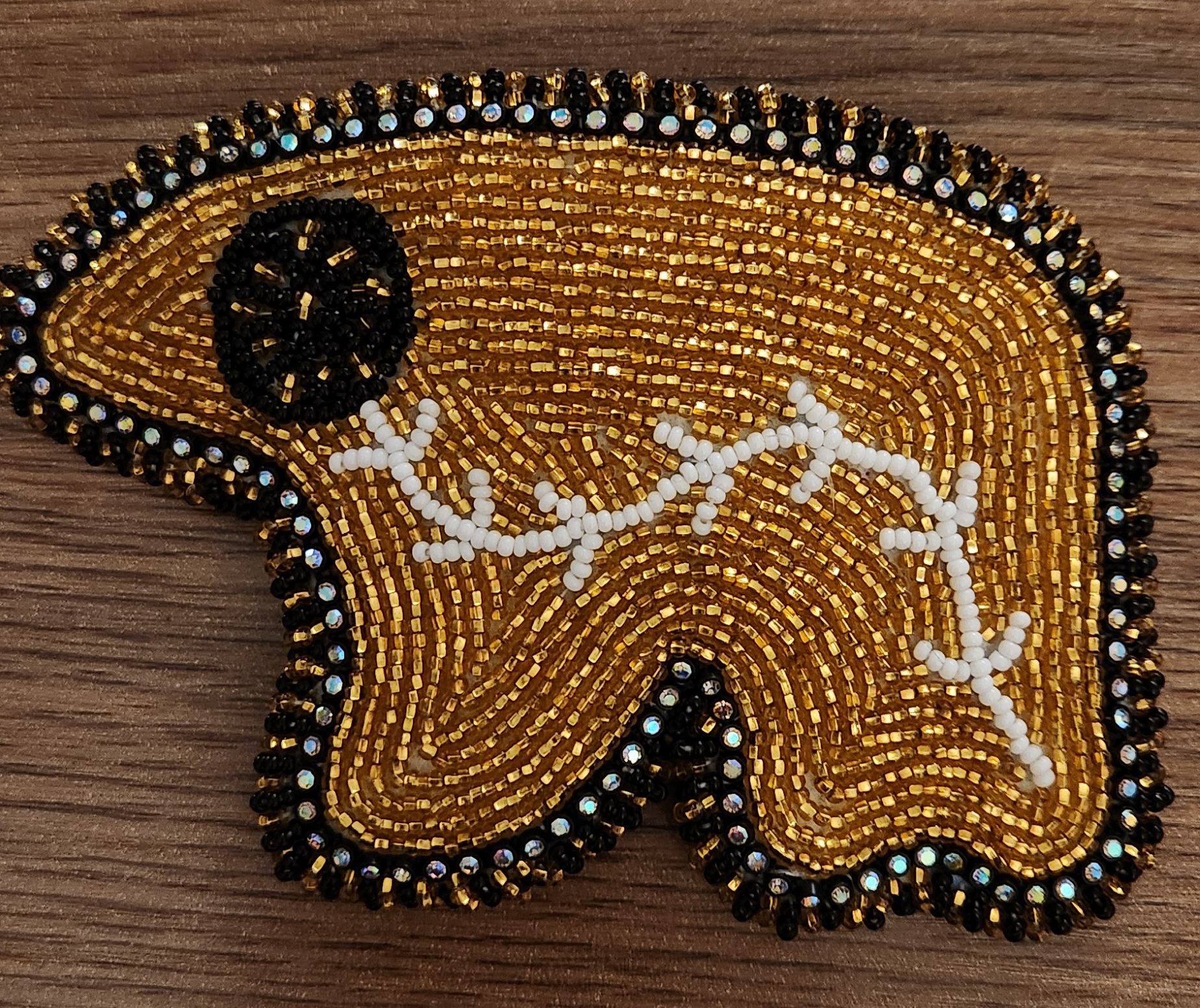 Indigenous Beaded Bear Hair Clip