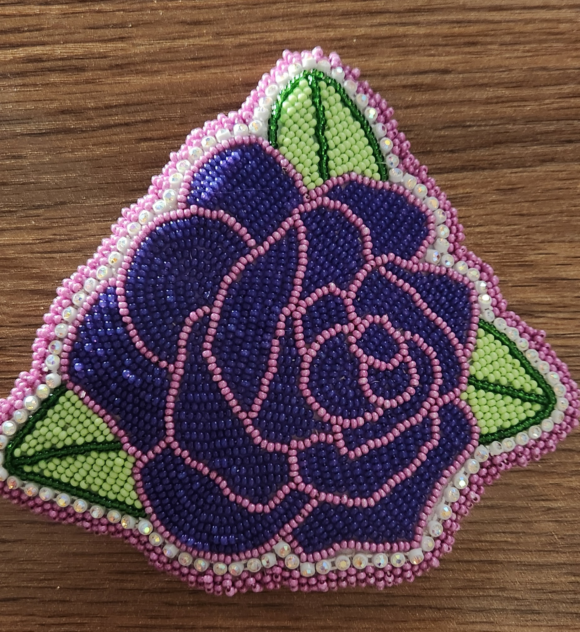 Indigenous Beaded Rose Hair Clip