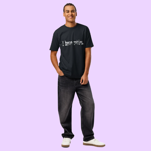 I have Rabies Cotton Heritage MC1082 I Men's Premium Short Sleeve Tee
