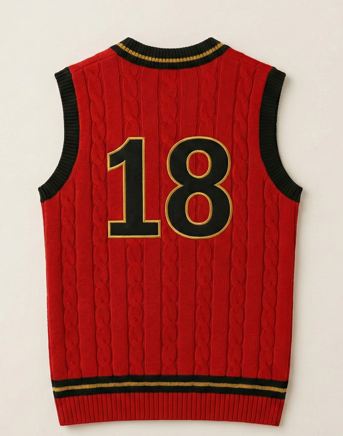 Red Sleeveless Sweater