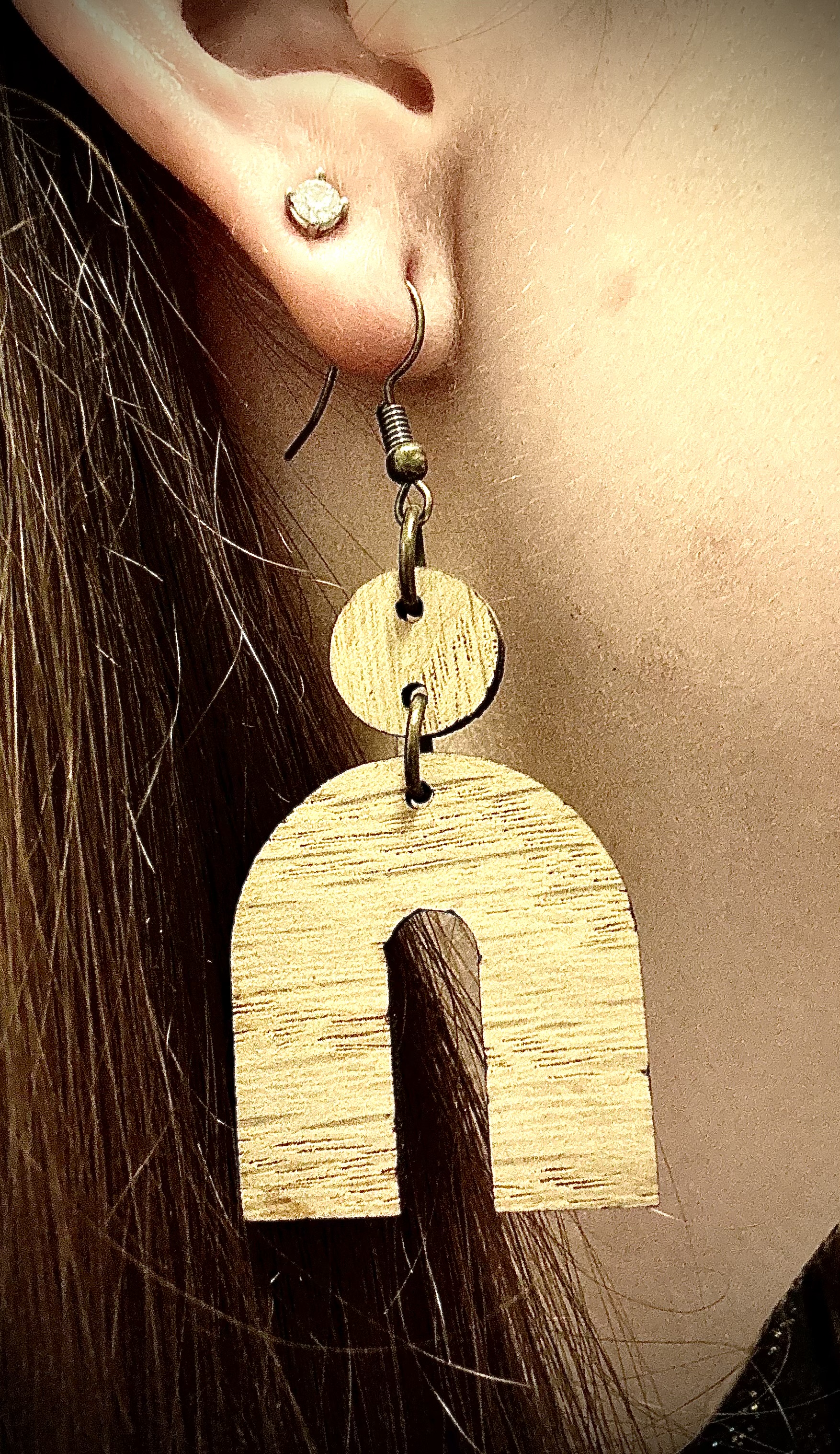 Wooden Boho Earring