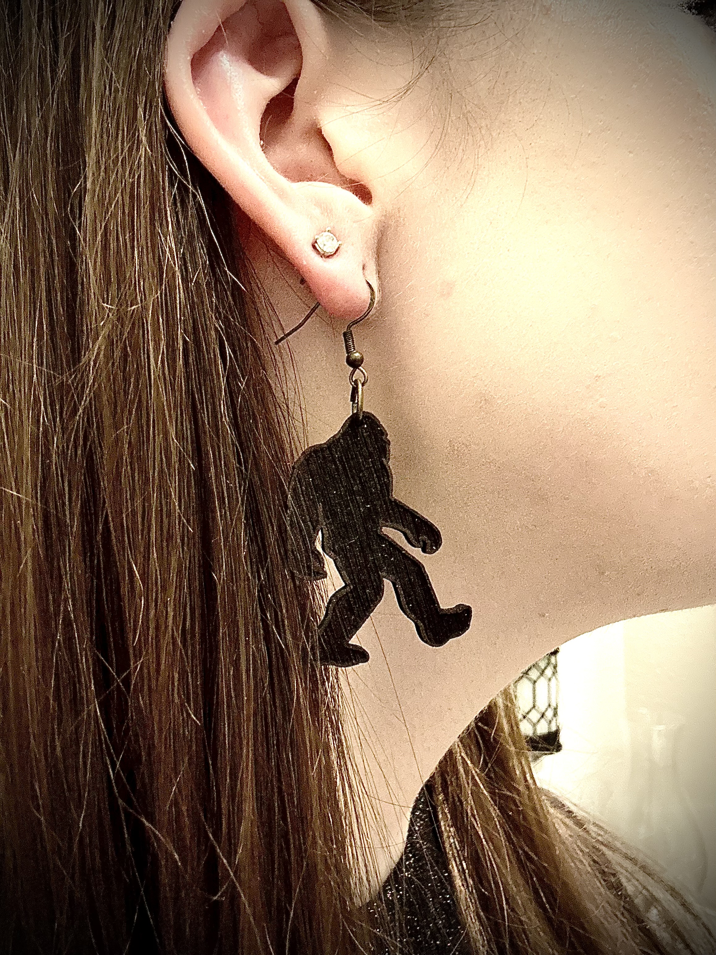 Bigfoot Silhouette Earring