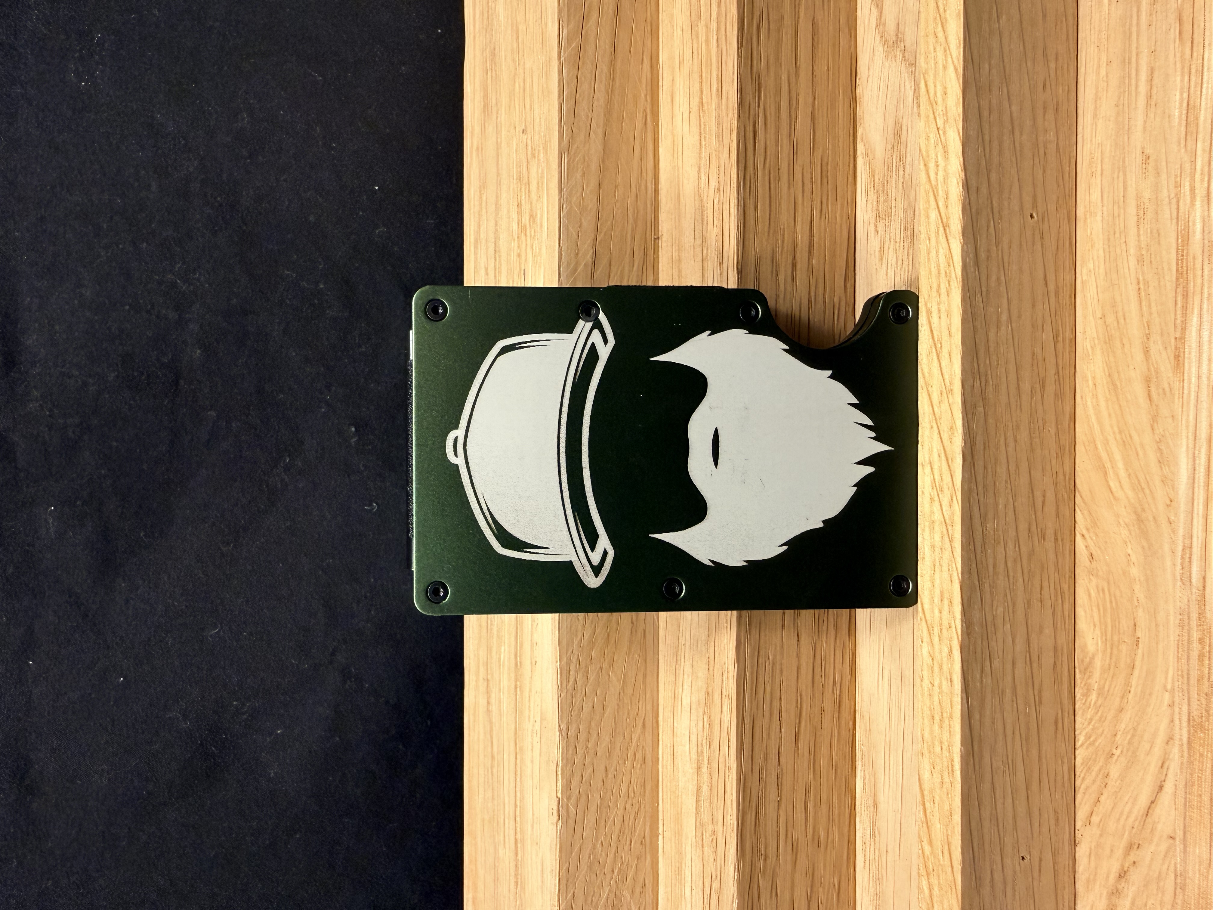 Aluminum and Wood Minimalist Wallet