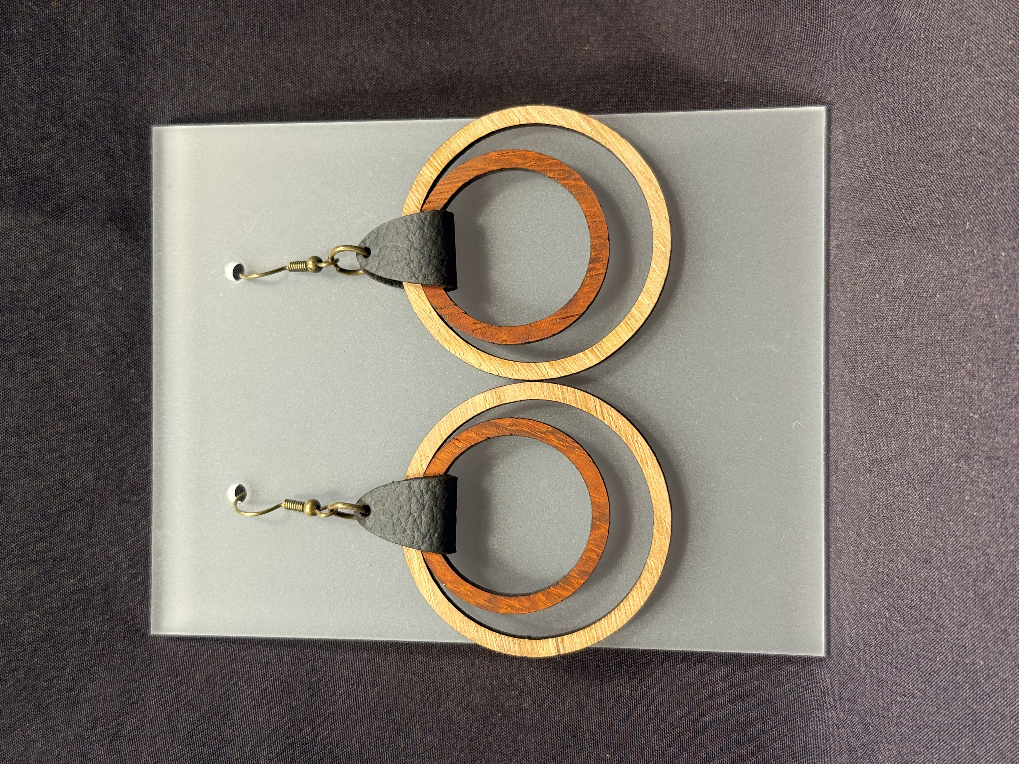 Handmade Wooden Hoop Earrings
