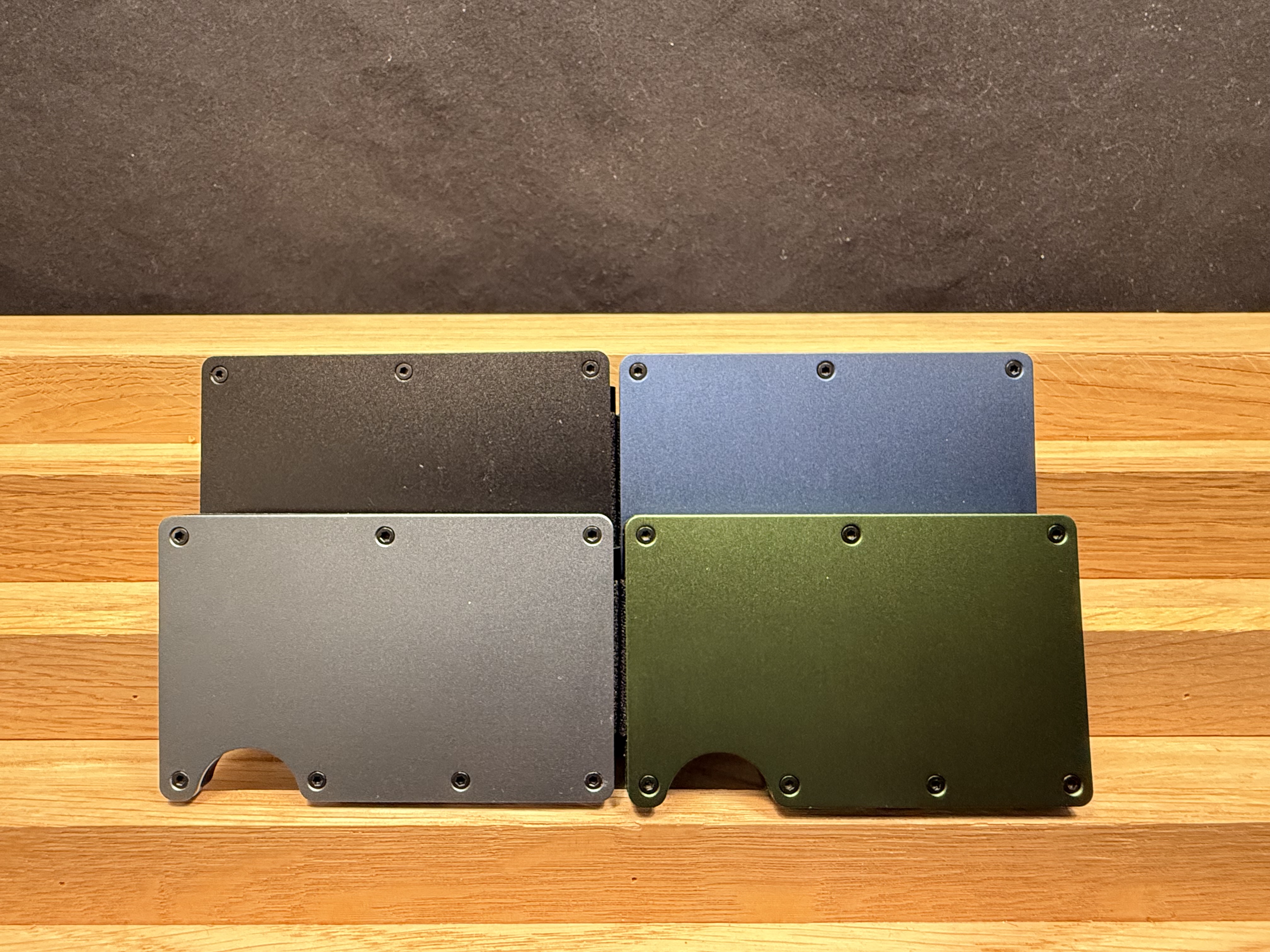 Aluminum and Wood Minimalist Wallet