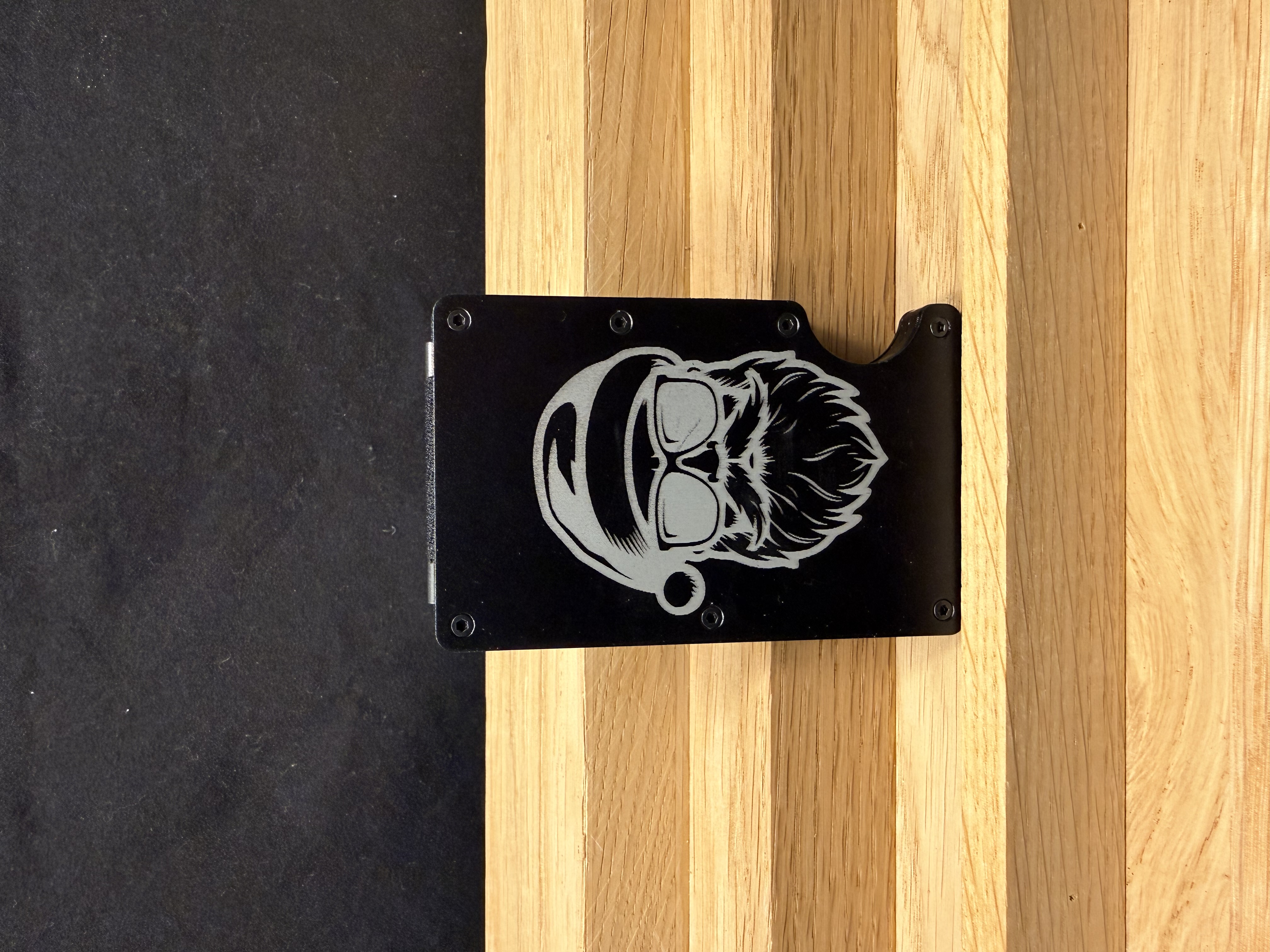 Aluminum and Wood Minimalist Wallet