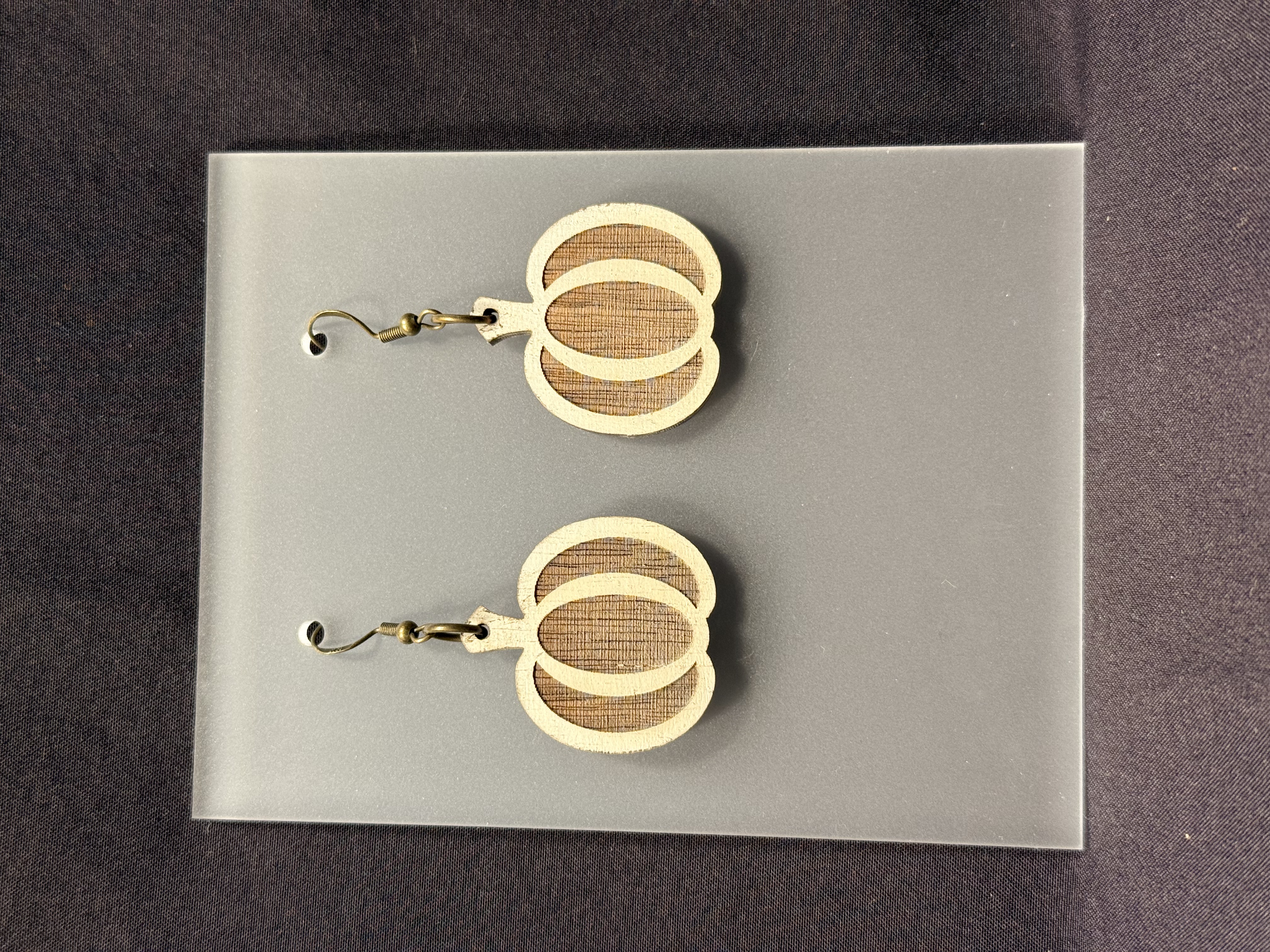 White Pumpkin Shaped Earring