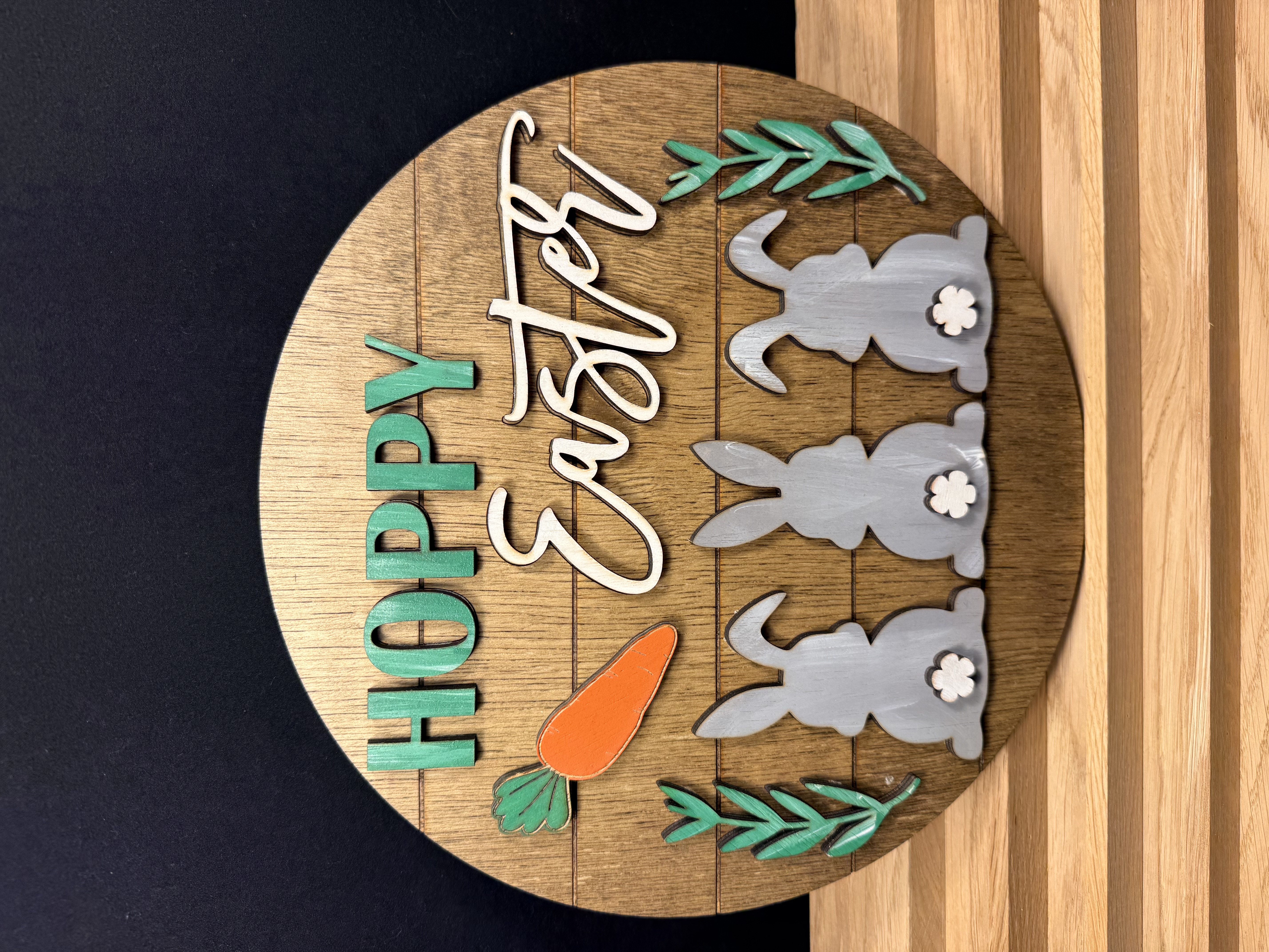 Hoppy Easter Wooden Door Hanger