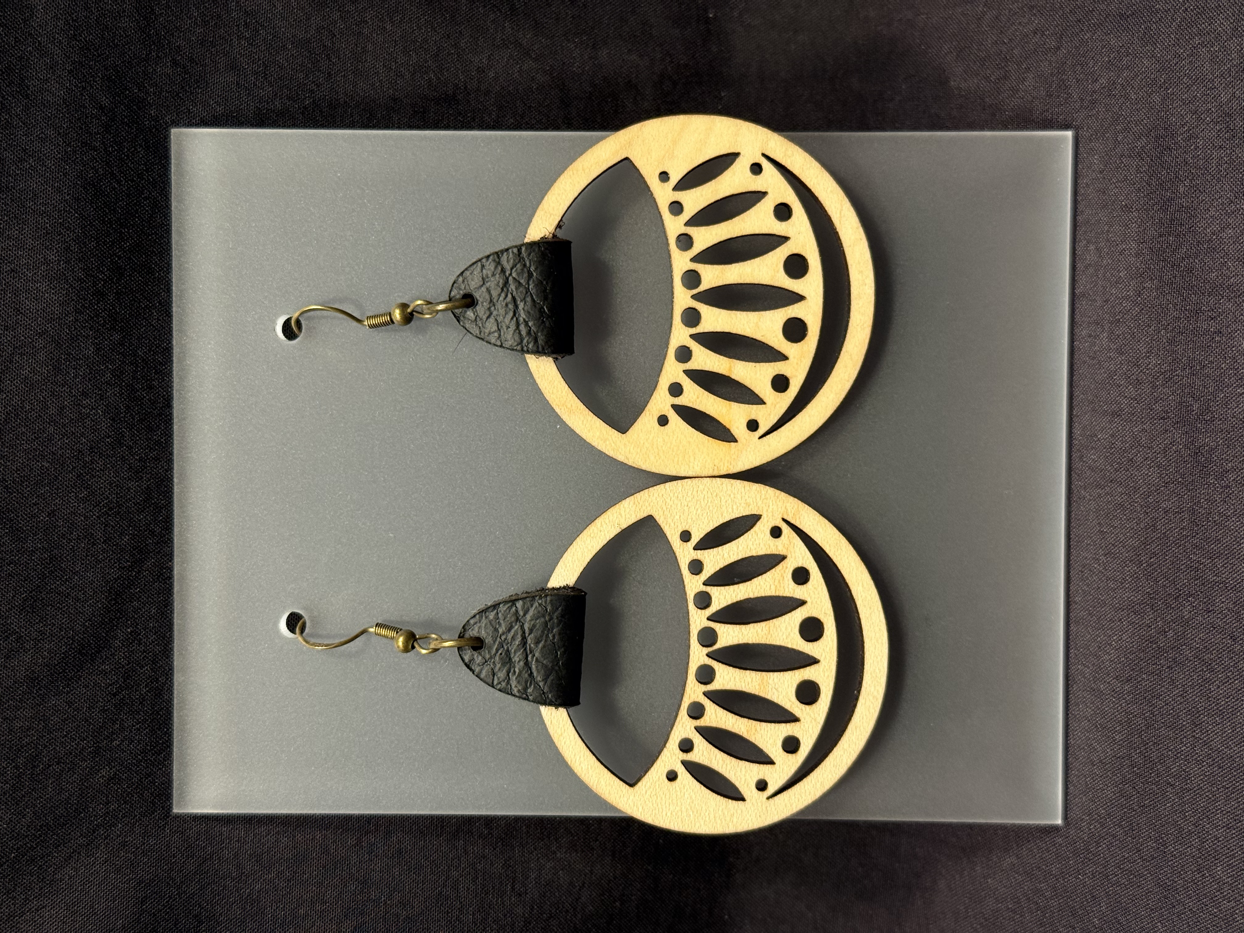 Handcrafted modern Wooden Earrings