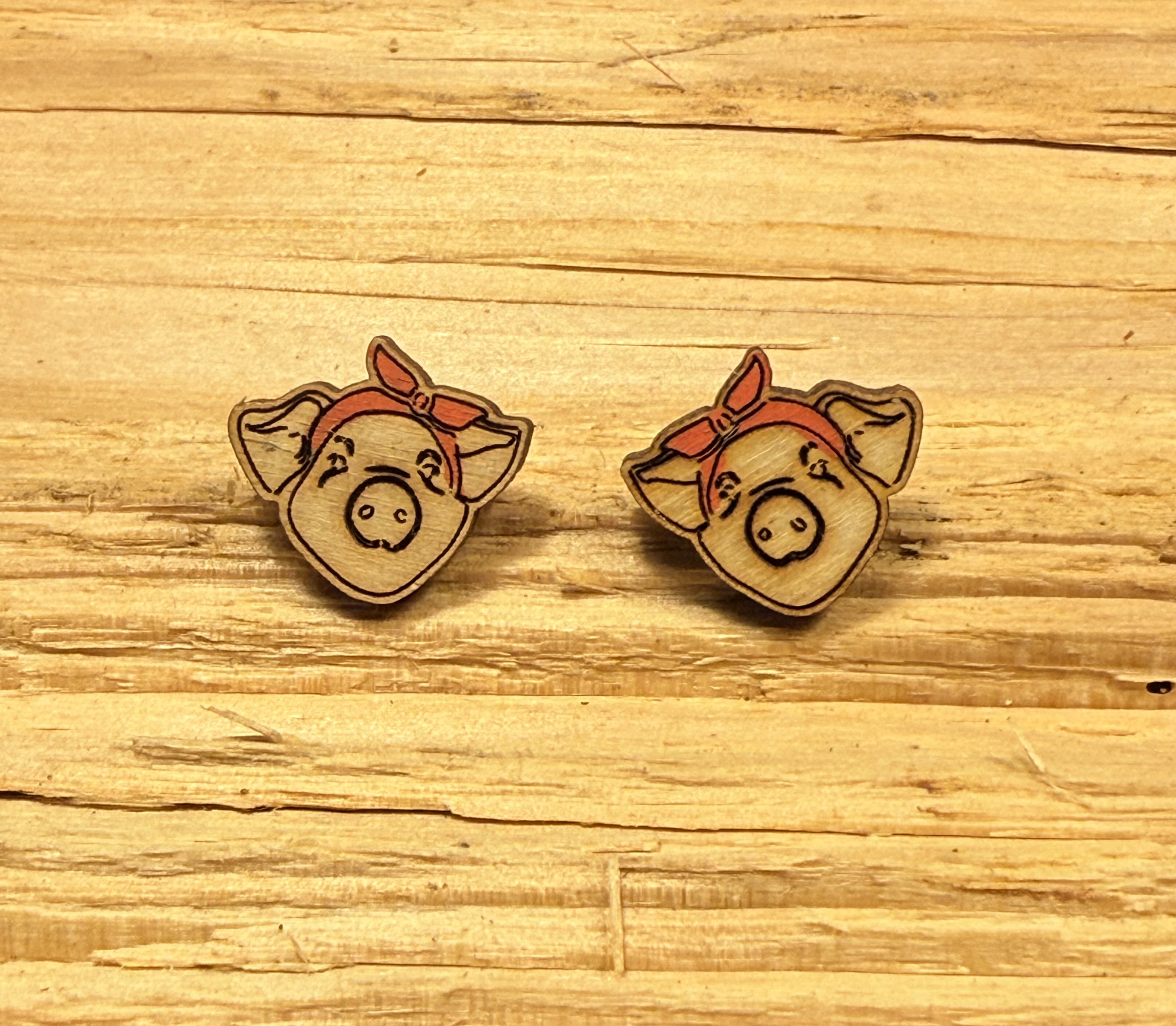 Pig Stud Earrings