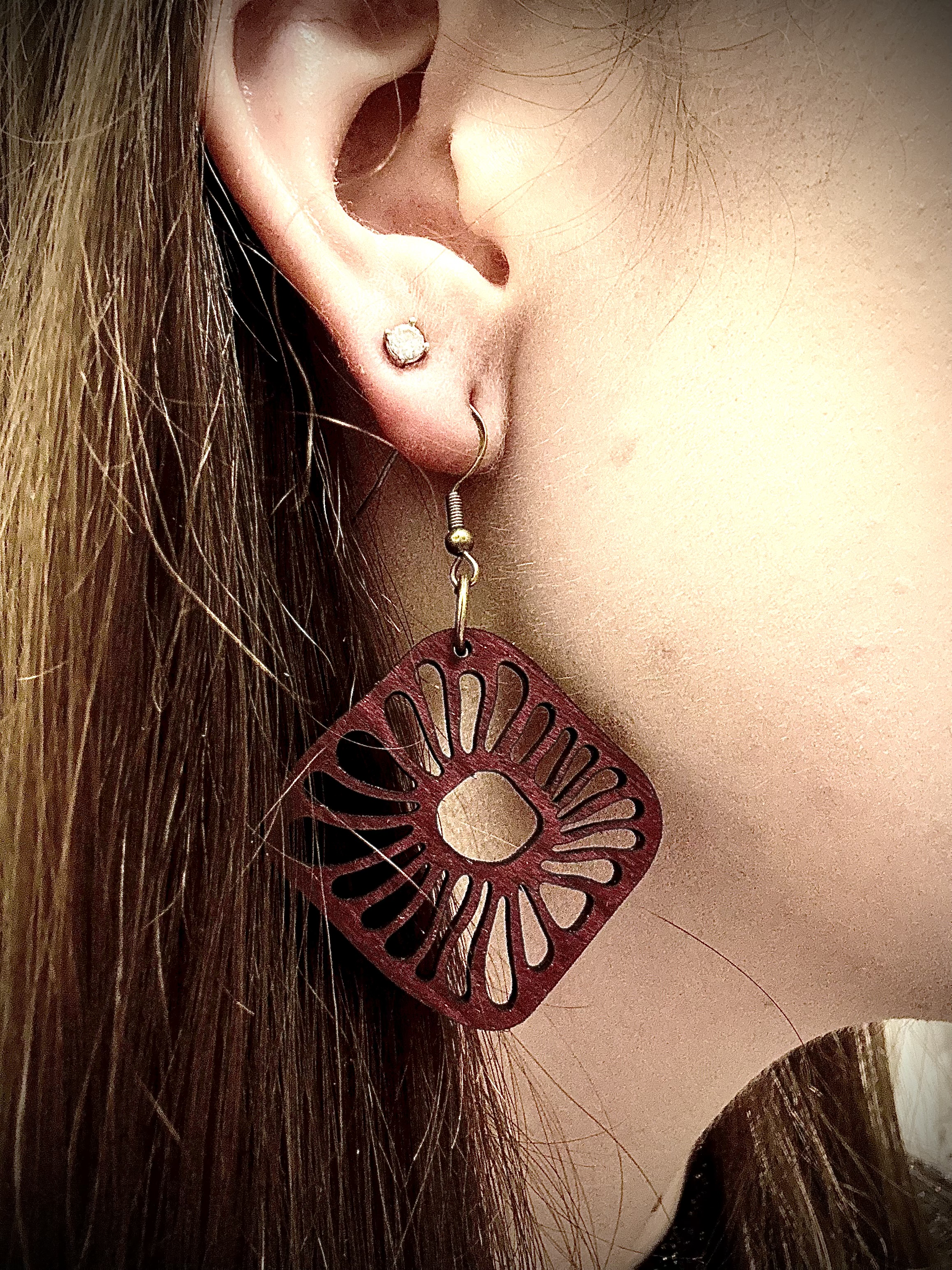 Melted Wooden Earring Line