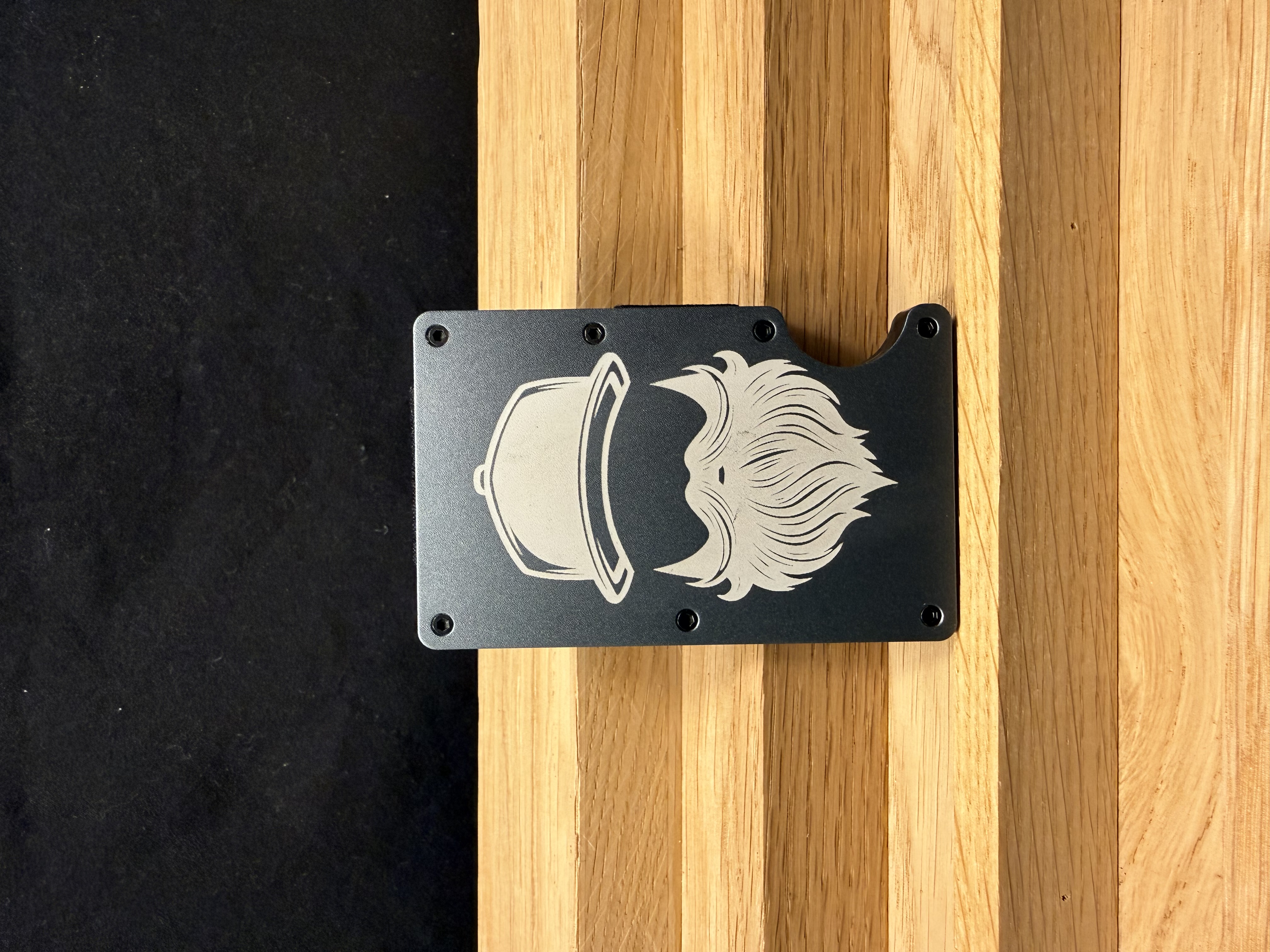 Aluminum and Wood Minimalist Wallet