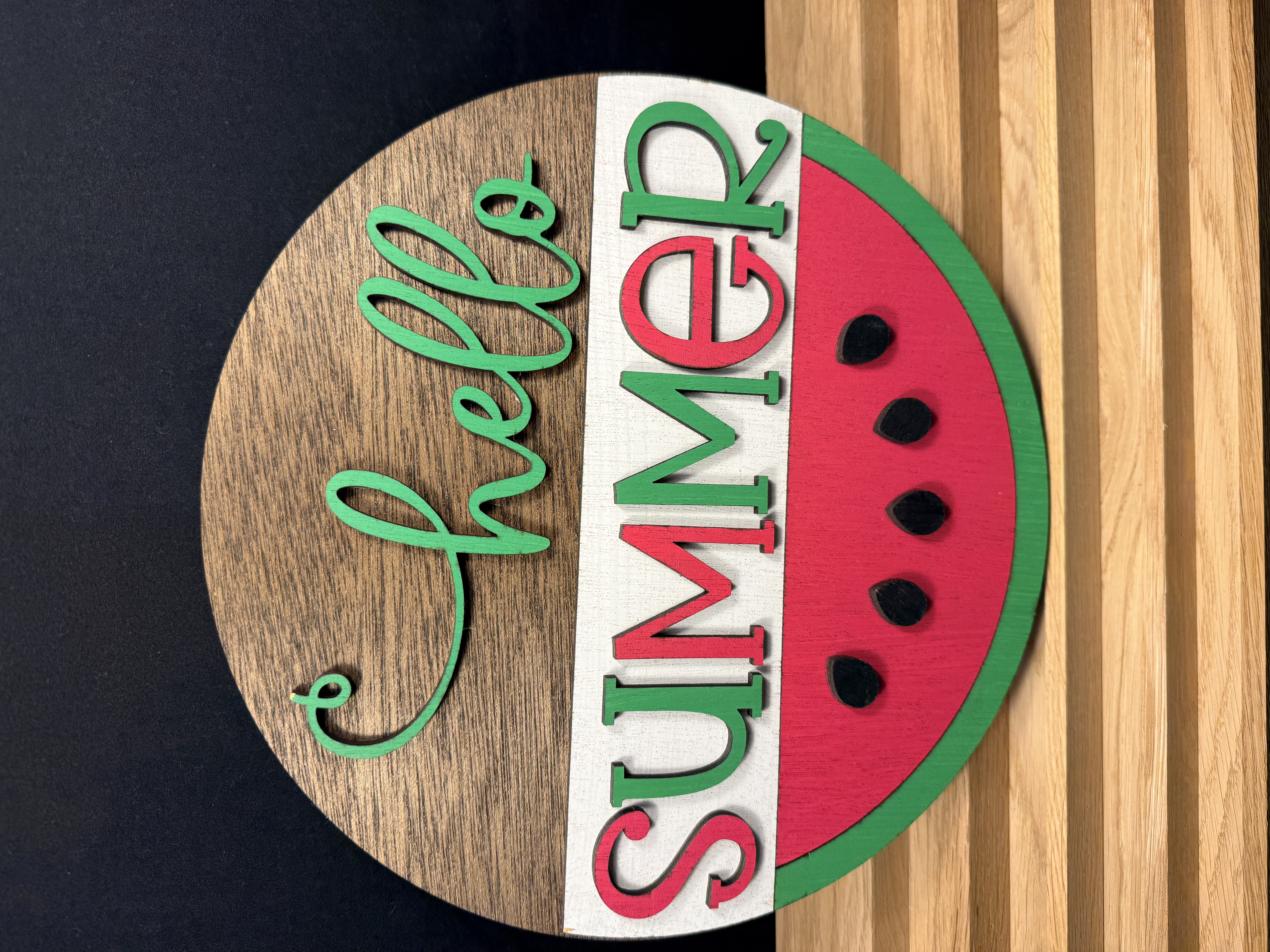 Hello Summer Wooden Door Hanger