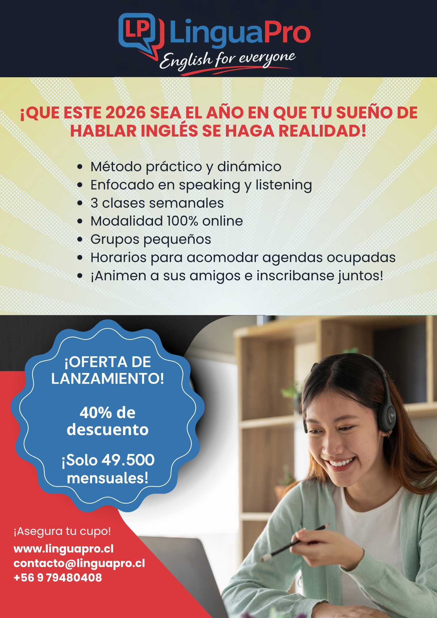 Curso de inglés online LinguaPro