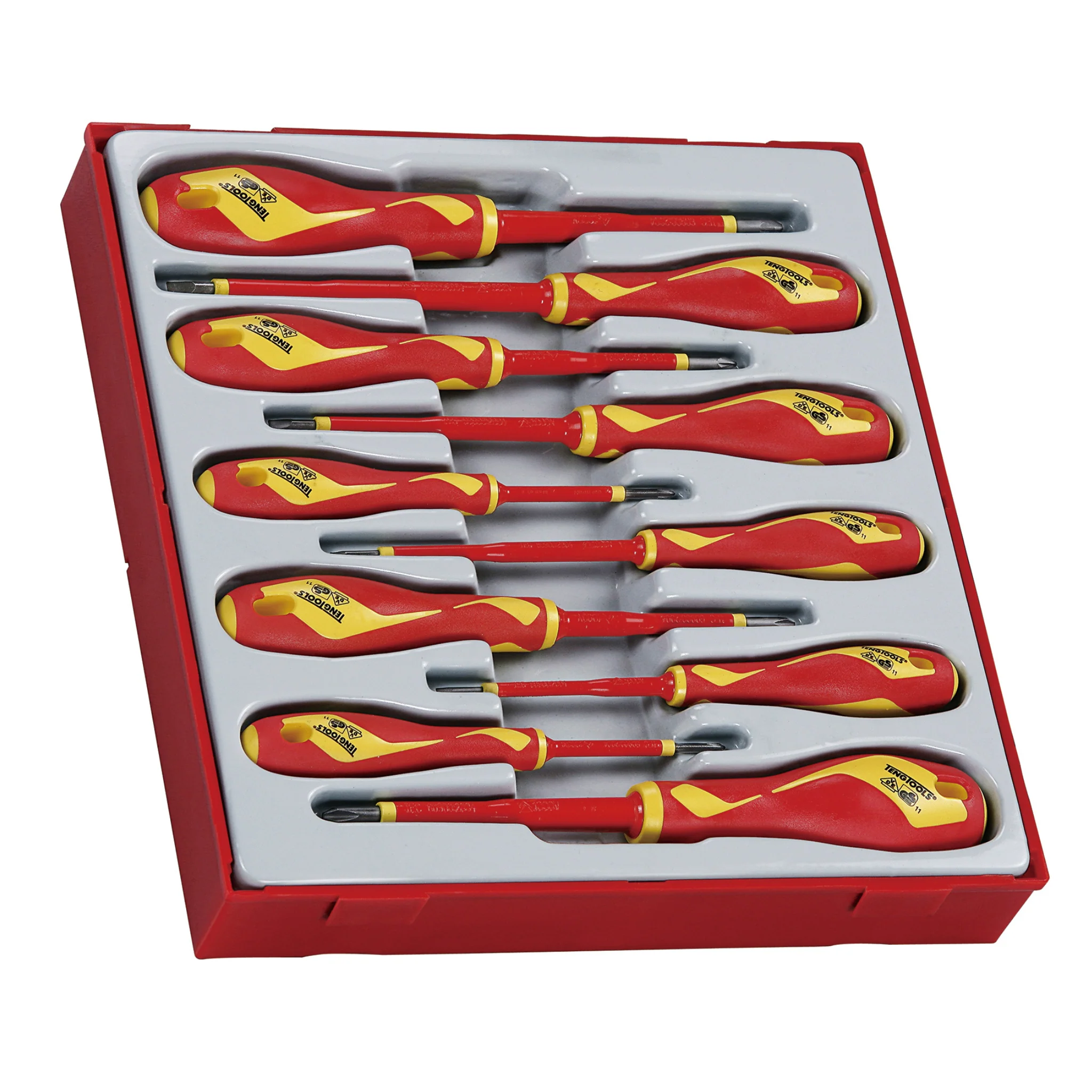 37 piezas, 1000 voltios, aislado, vaso de accionamiento de 3/8 de pulgada, alicates, destornillador dinamométrico y destornillador mixto