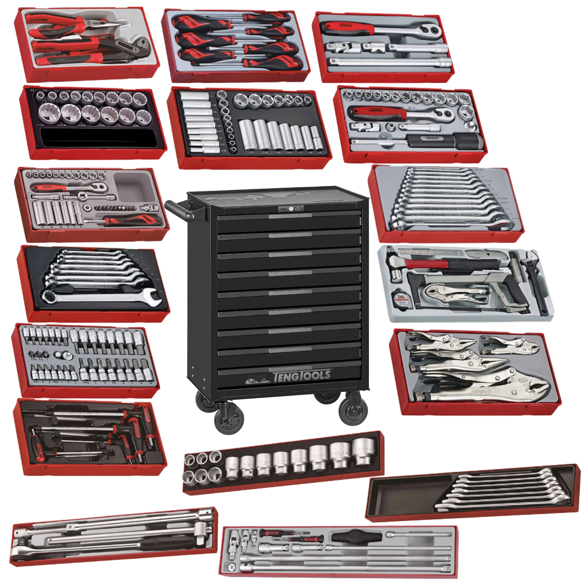 Kit completo de herramientas manuales Teng Tools de 231 piezas
