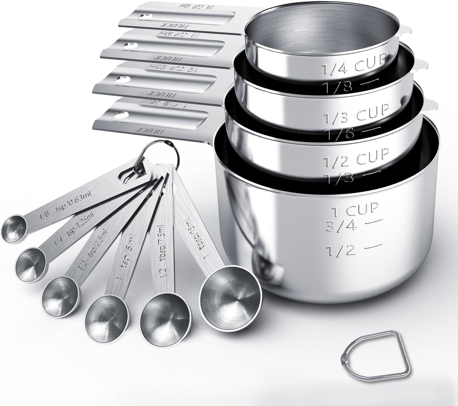 Stainless Steel Measuring Cups and Spoons