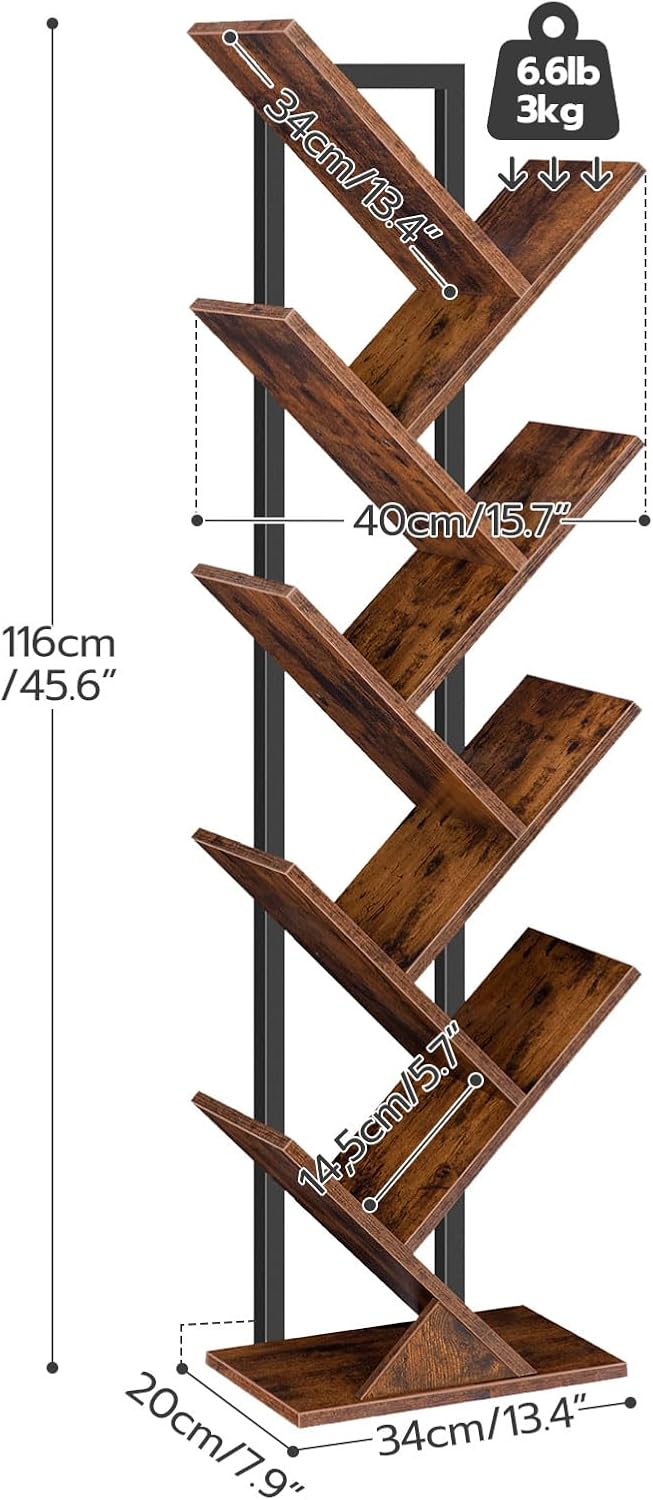 Tree Bookshelf, 9-Tier bookcase