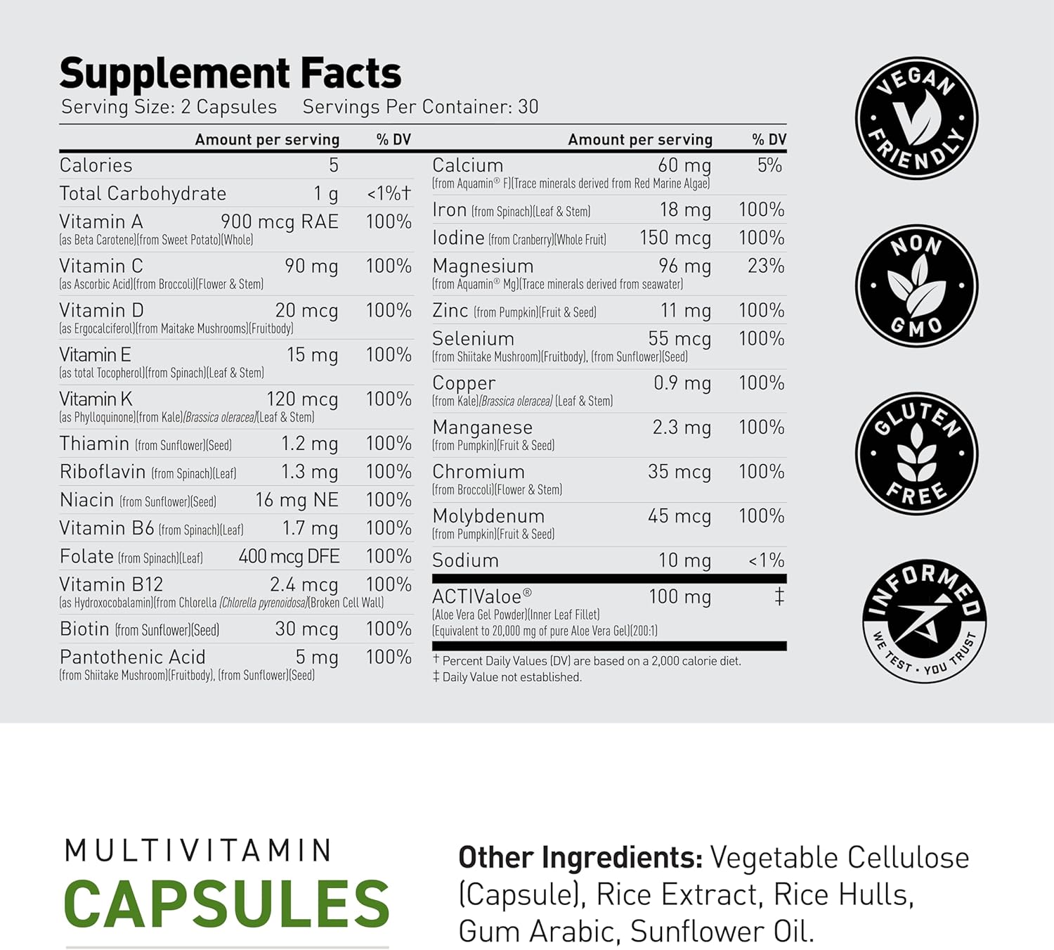Kaged Multivitamin capsules