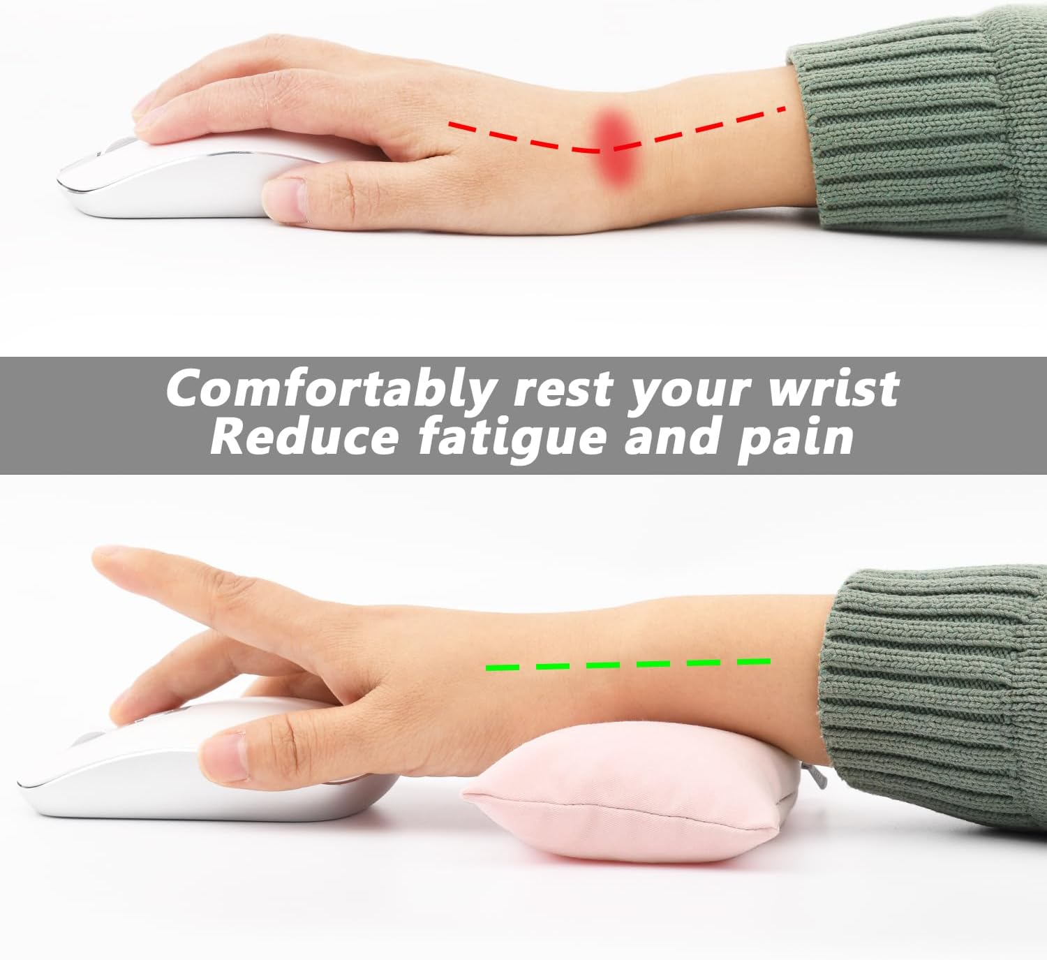 Ergonomic mouse wrist rest bean bag
