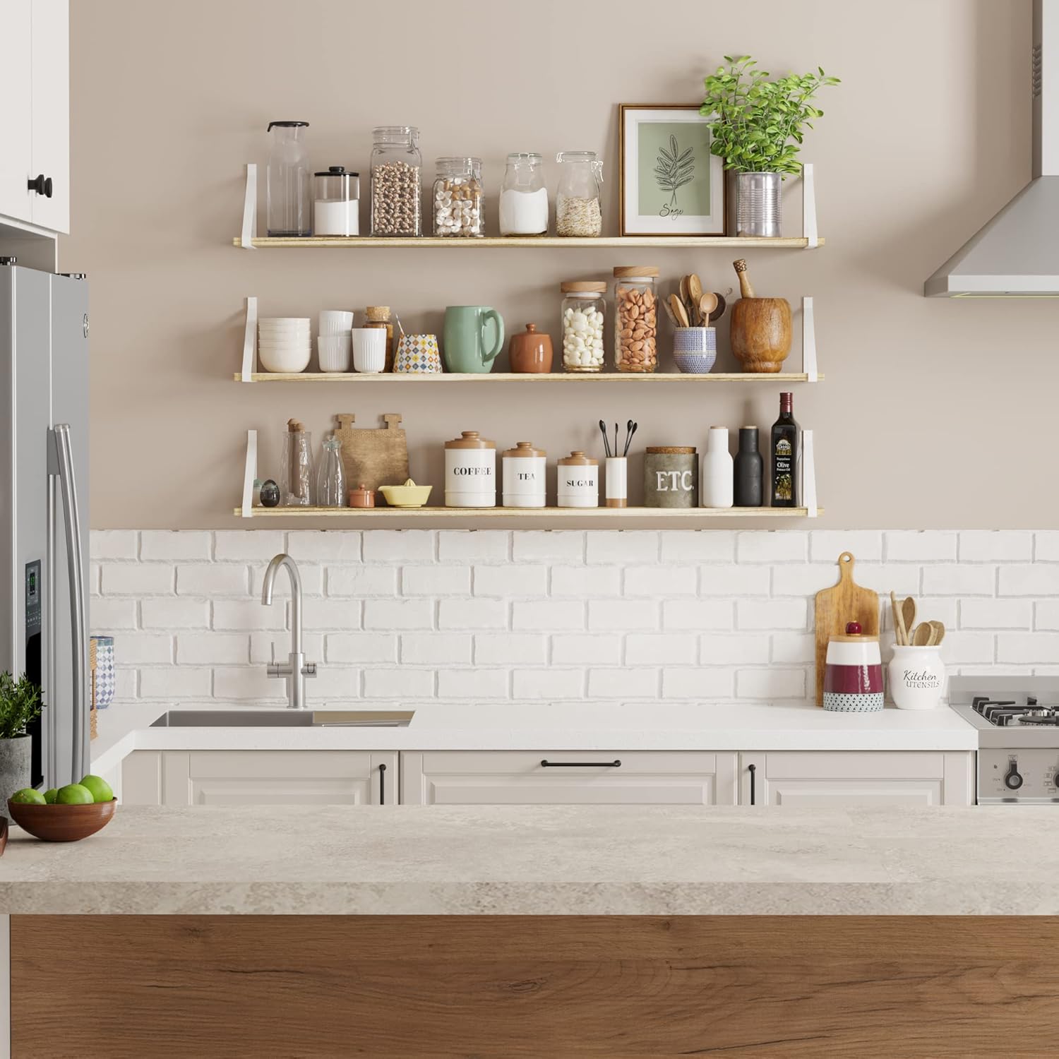 Long Floating Shelves