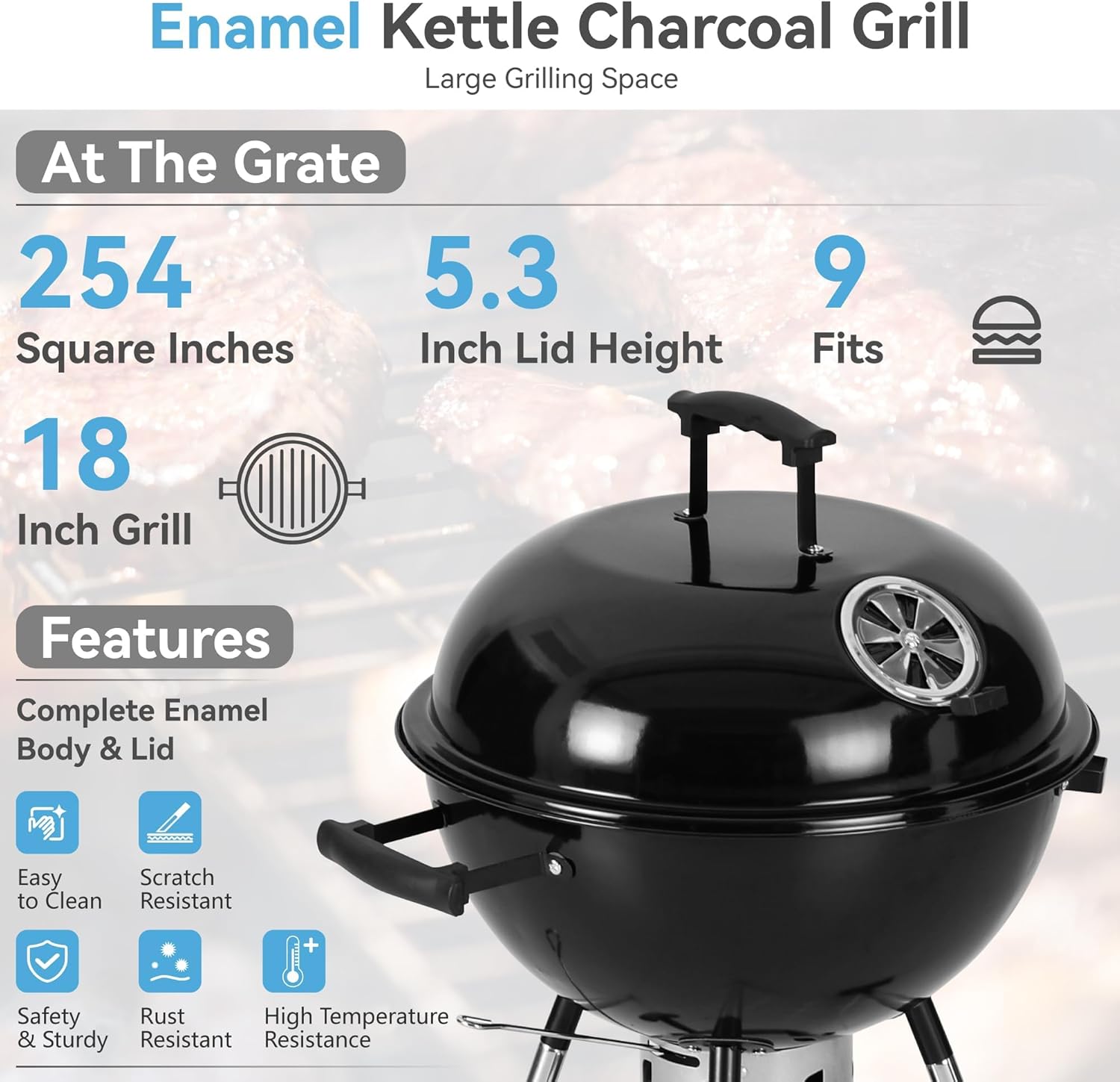 18" Kettle Charcoal Grill