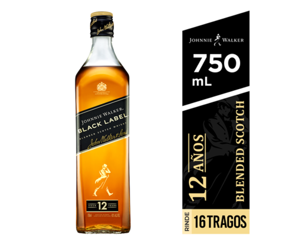 Johnnie Walker Black Label 12 años 750 mL