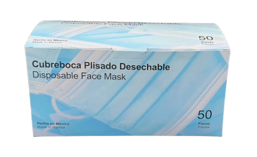 Cubreboca plisado 3 capas (SMS-C) termo sellado