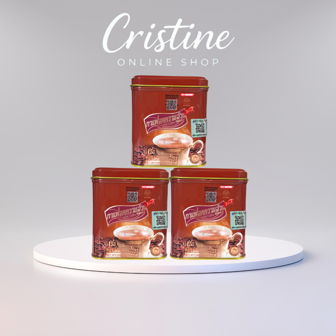 [ORIGINAL] BAIAN™ Lishou Slimming Coffee 3-in-1 Organic Powder Mix (Tin Can, 13-15 sachets)