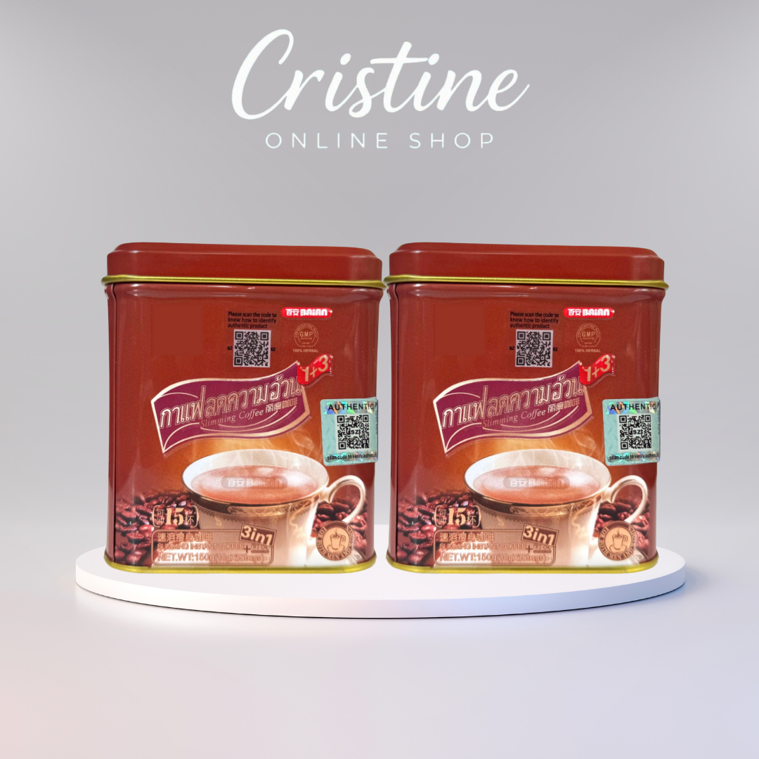 [ORIGINAL] BAIAN™ Lishou Slimming Coffee 3-in-1 Organic Powder Mix (Tin Can, 13-15 sachets)
