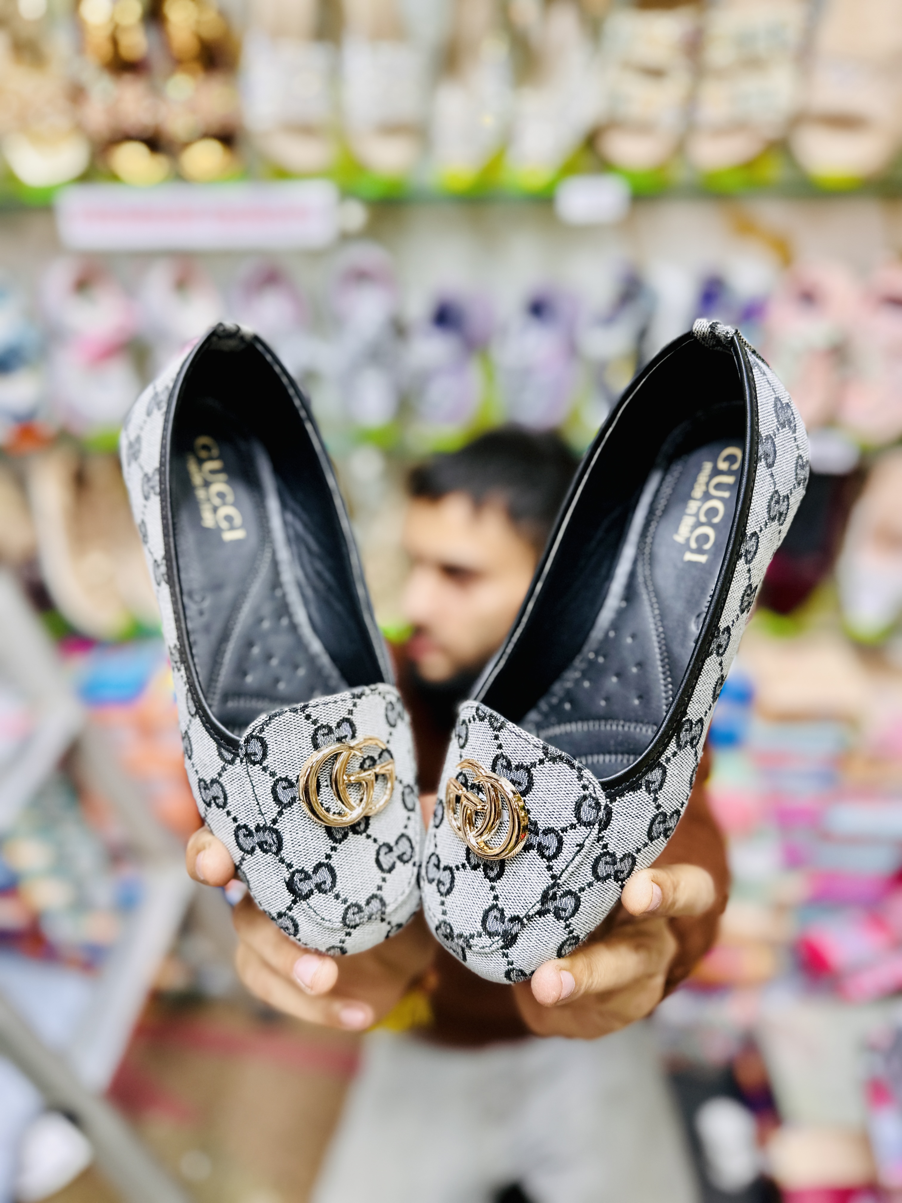 Gucci patterned loafers