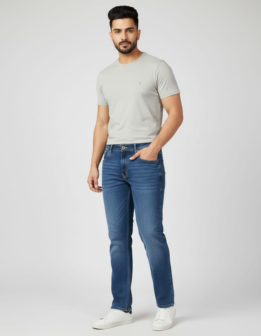 U.S. Polo ASSN. Men's Regular Fit Mid Rise Jeans