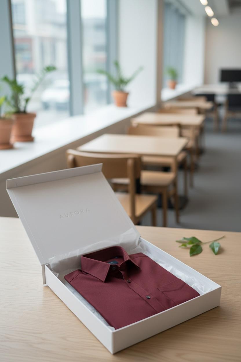 Men's Formal Maroon Cotton Cut Shirt | Office Wear | Professional Wear