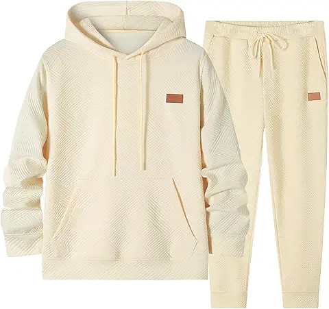 2-Piece Textured Hoodie and Sweatpants Set