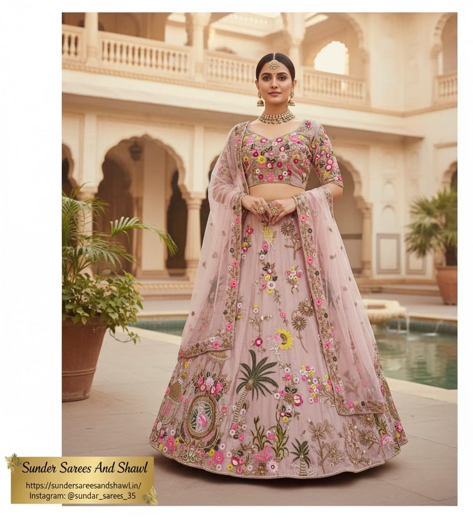 Floral Embroidered Lehenga