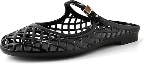 Black Cage Flat Sandal