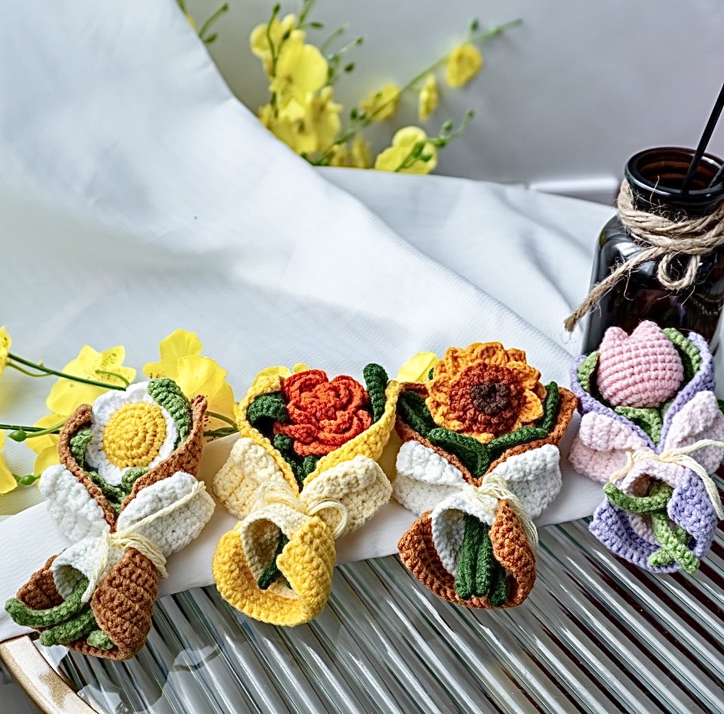 Crocheted Fridge Magnets set of 4