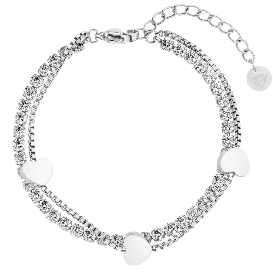 Auksu dengta apyrankė su širdelėmis