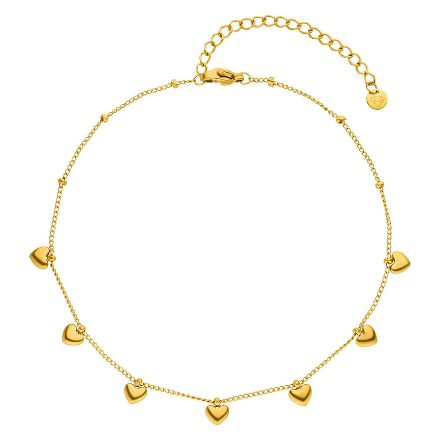 Kulkšnies apyrankė su širdelėmis