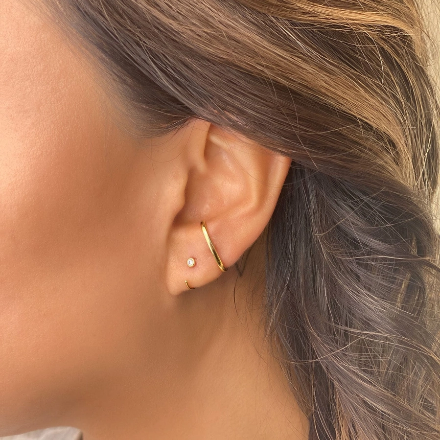 Puošnus auskarai su cirkoniu