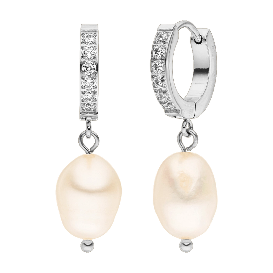 Paauksuoti auskarai su perlais