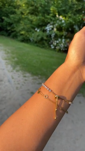 Auksinė apyrankė su cirkoniais