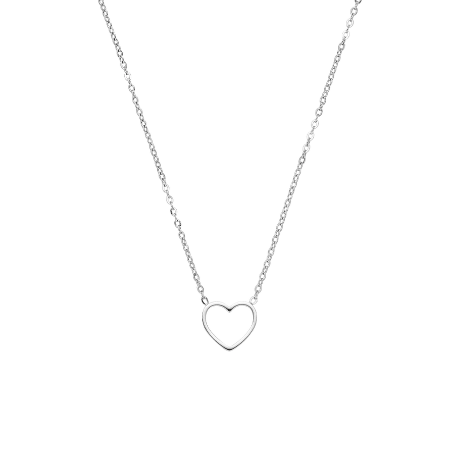 Paauksuota grandinėlė su širdelės formos pakabuku