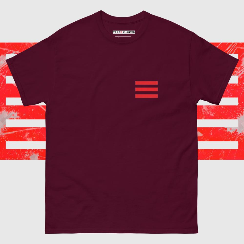 Unisex Red Lines High Quality Cotton t-shirt