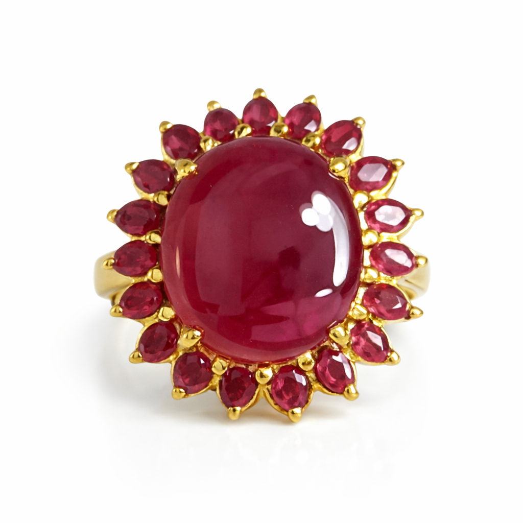 แหวนทับทิมล้อมเพชร