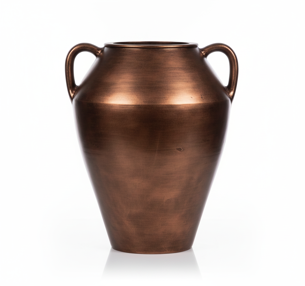Bakır Çift Kulplu Saksı