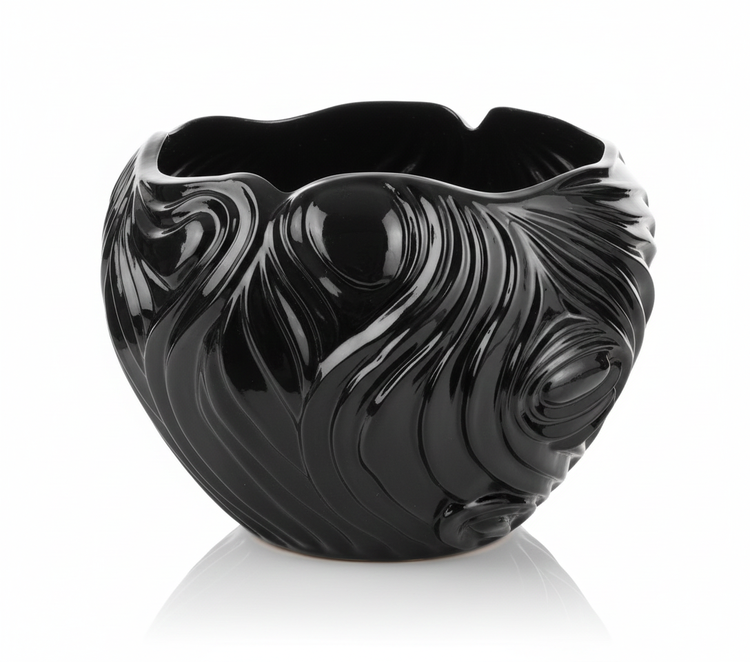 Siyah dekoratif Saksı