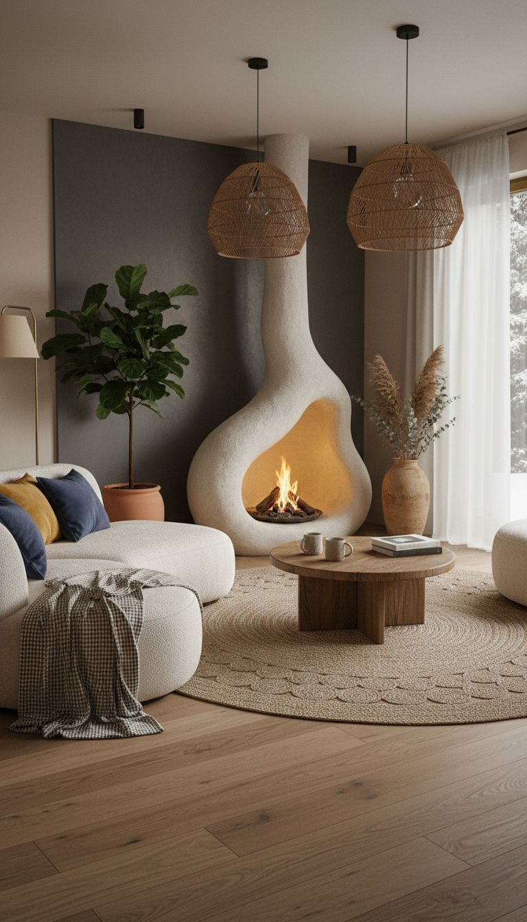 Modern Organik Şömine