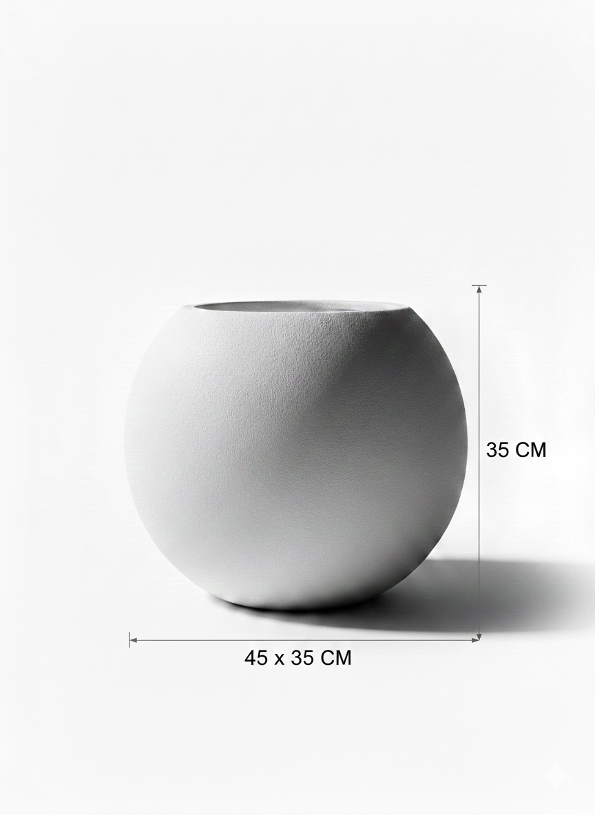Yuvarlak Dekoratif Saksı 40x35